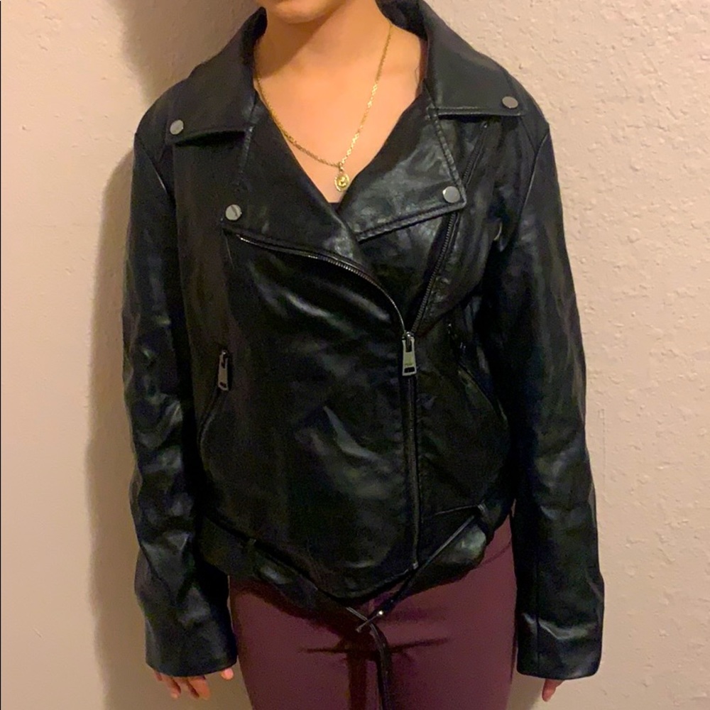 Faux leather jacket